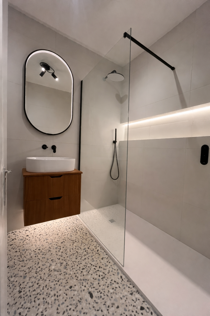 Terrazzo Dream w/ Handmade Bespoke Solid Teak Vanity unit